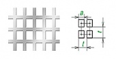 квадратные отверстия, х/к, ячейки 10×10 мм, 1000×2000×1 мм