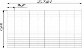 сетка сварная из оцинкованной проволоки в картах  для габионов, ячейка 55x200 мм, проволока 3,8 мм