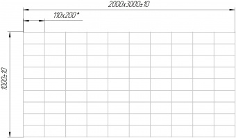 сетка сварная из оцинкованной проволоки в картах  для габионов, ячейка 110x200 мм, проволока 3,8 мм